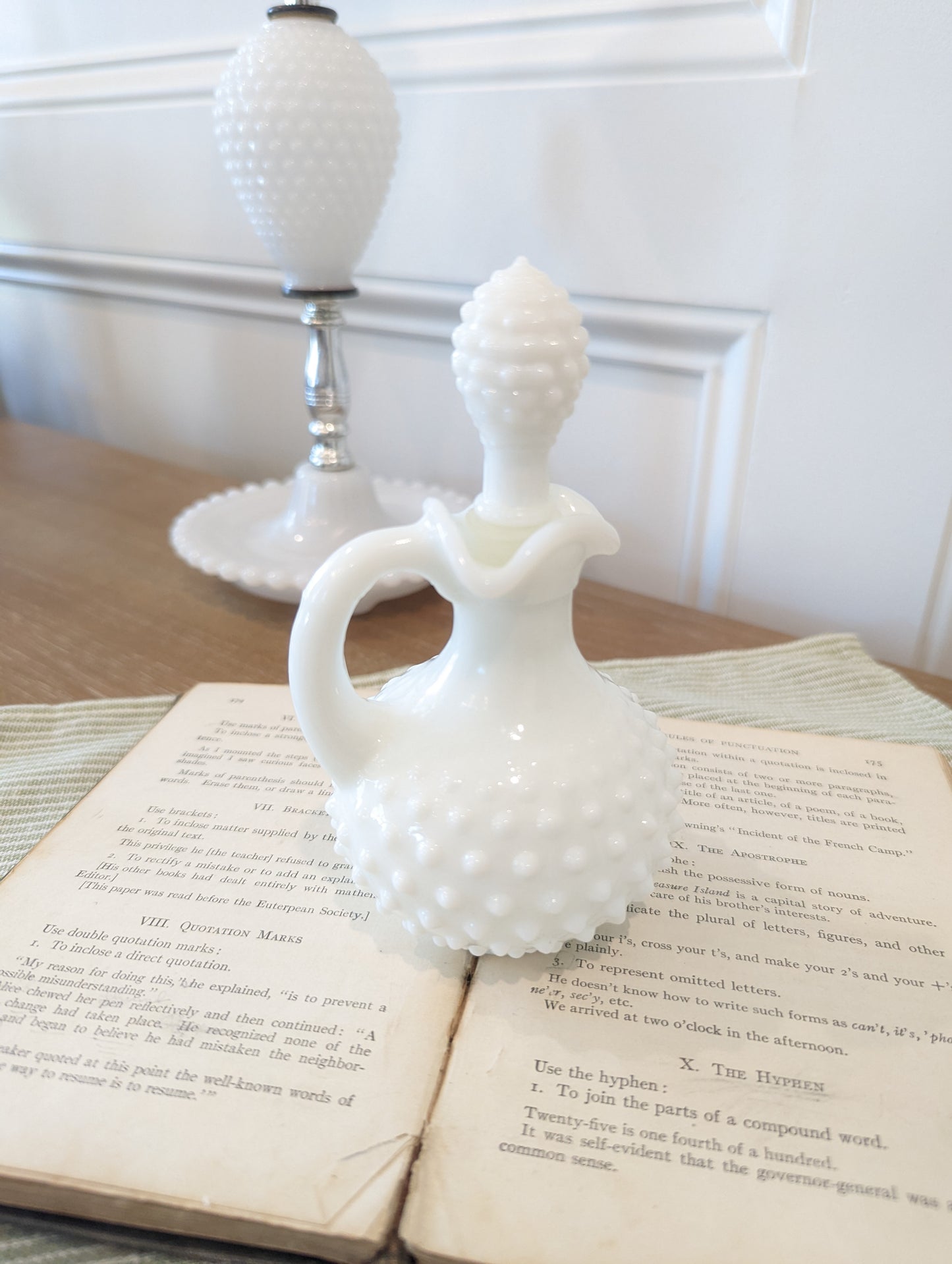 Mary K Milk Glass Perfume Bottle