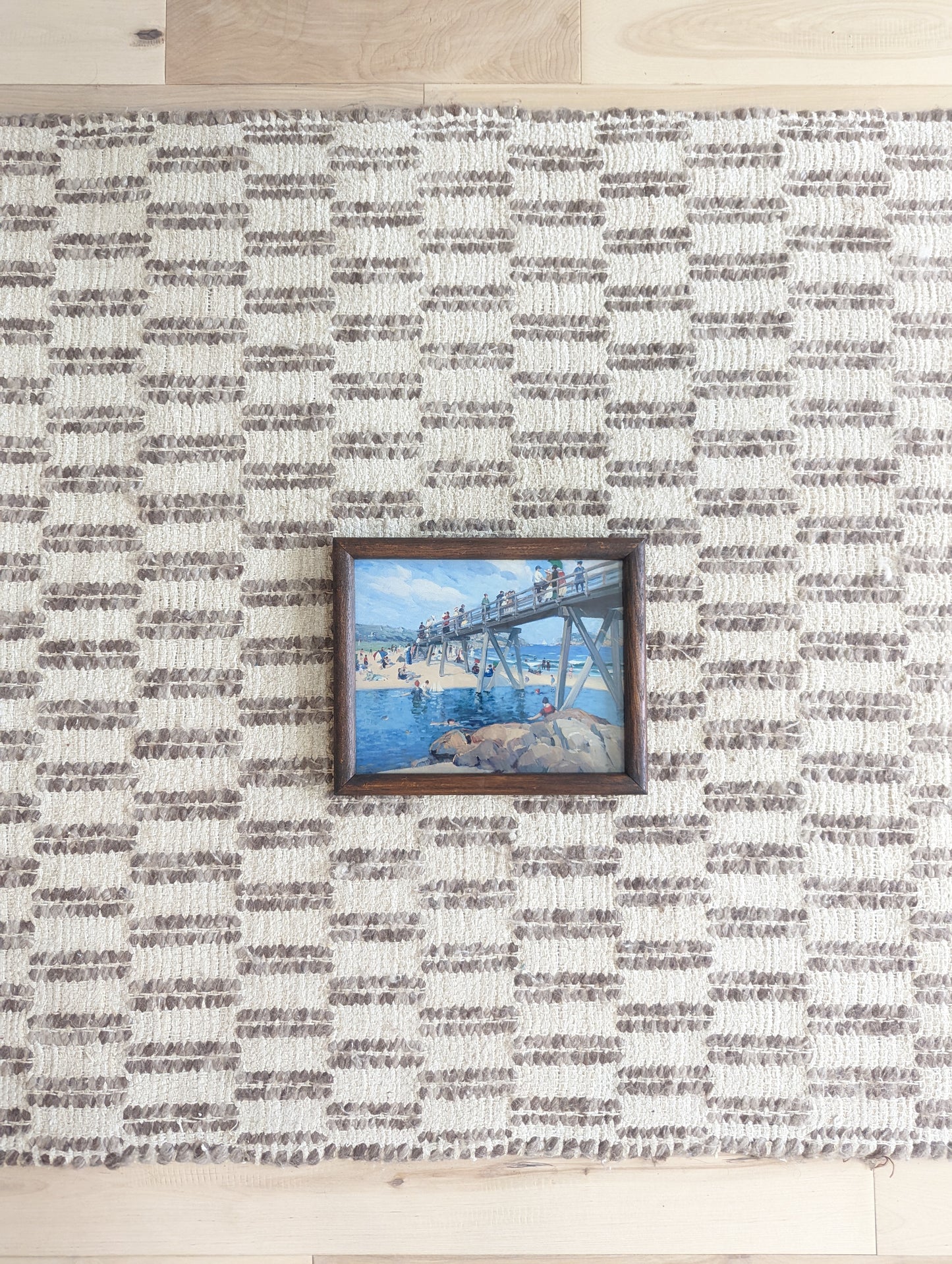 Bridge at the Beach Print in Wood Frame (8x10)