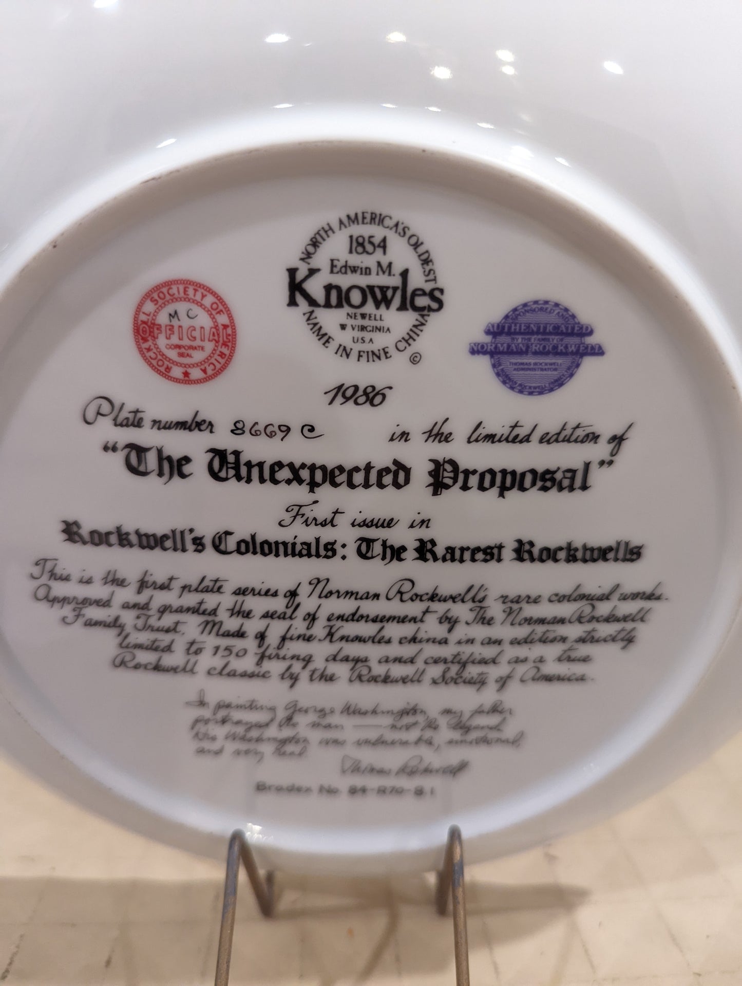 "The Unexpected Proposal" Decorative Plate