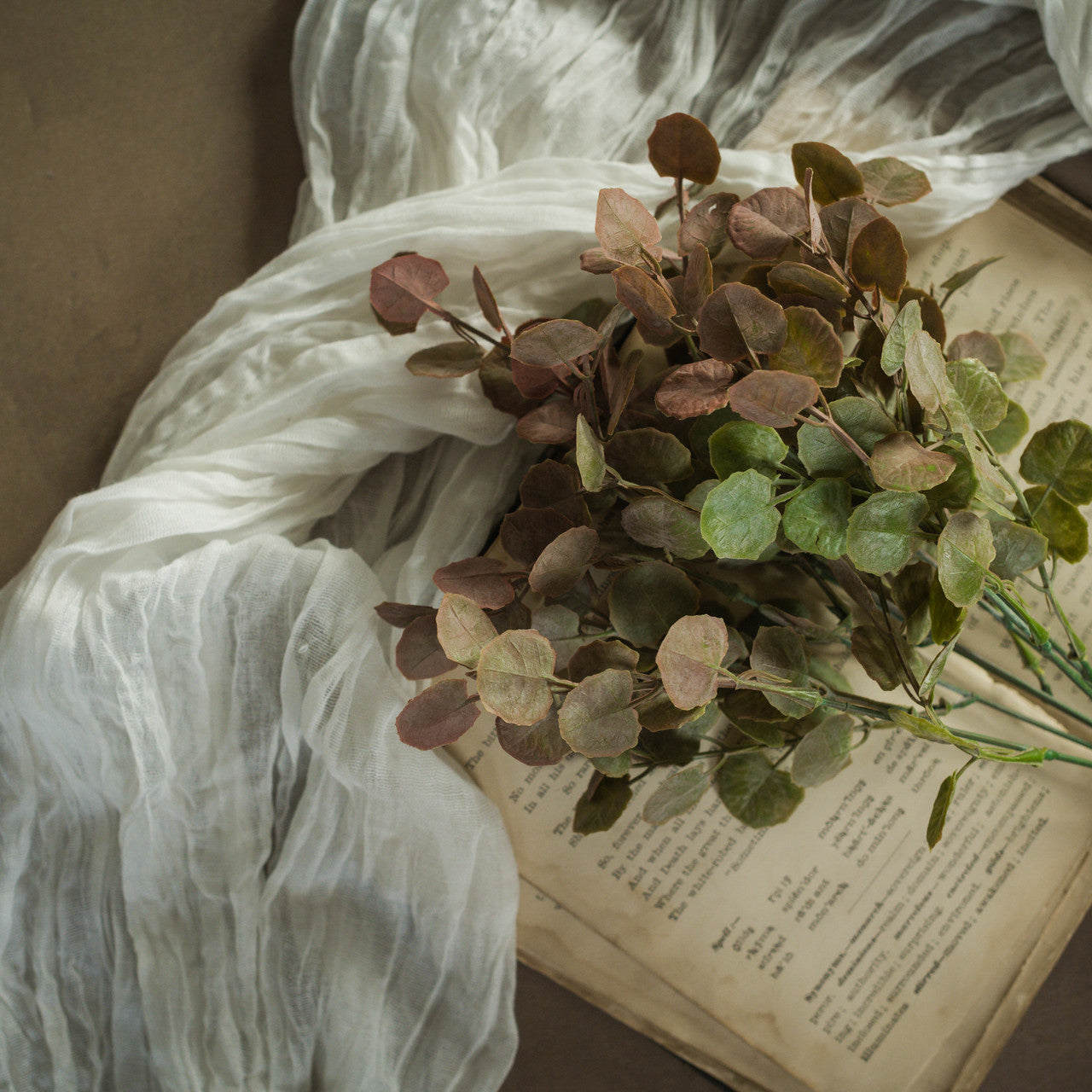 14.5" RUST POPLAR LEAF BUSH