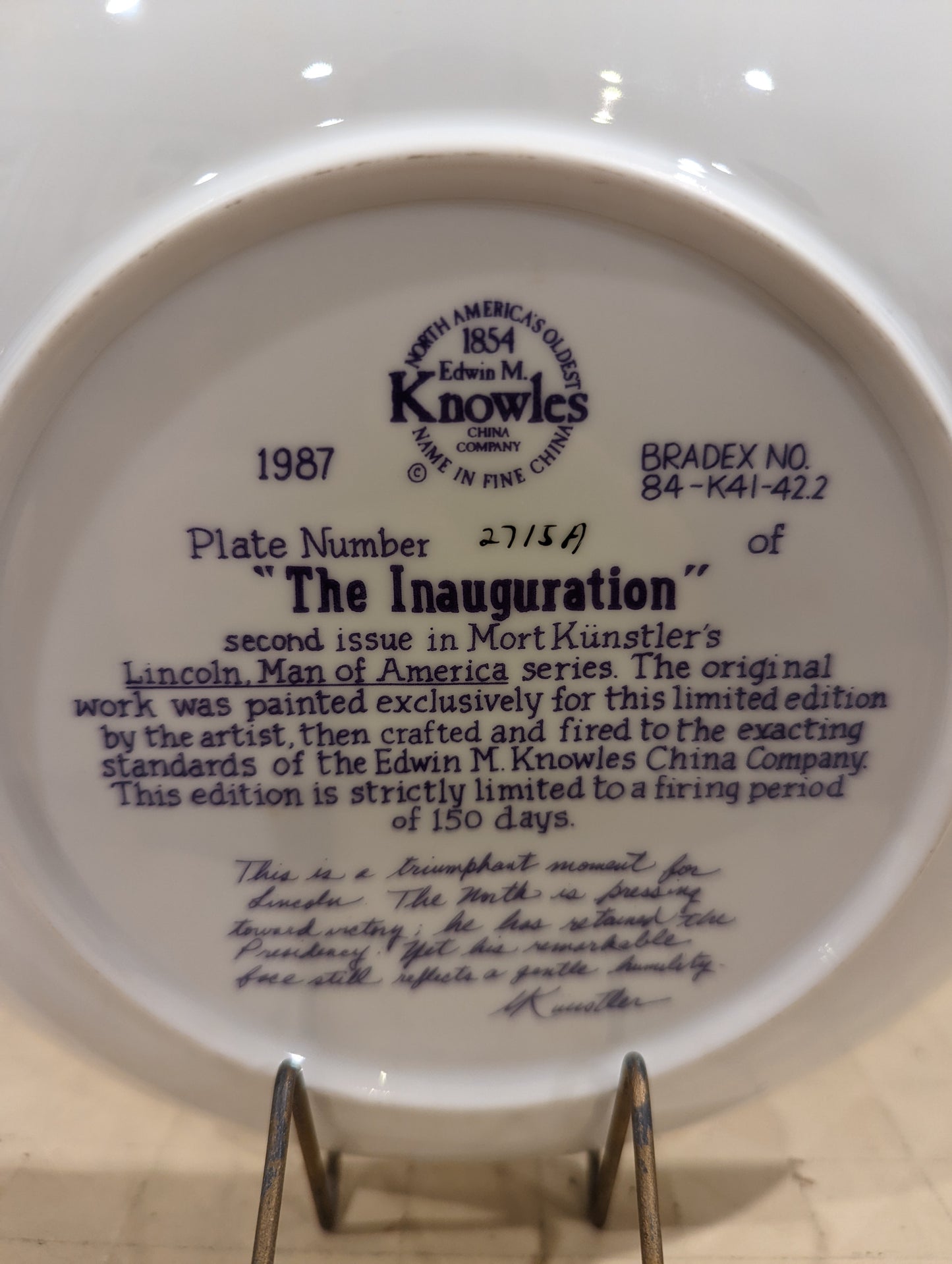 Decorative Plate "The Inauguration"