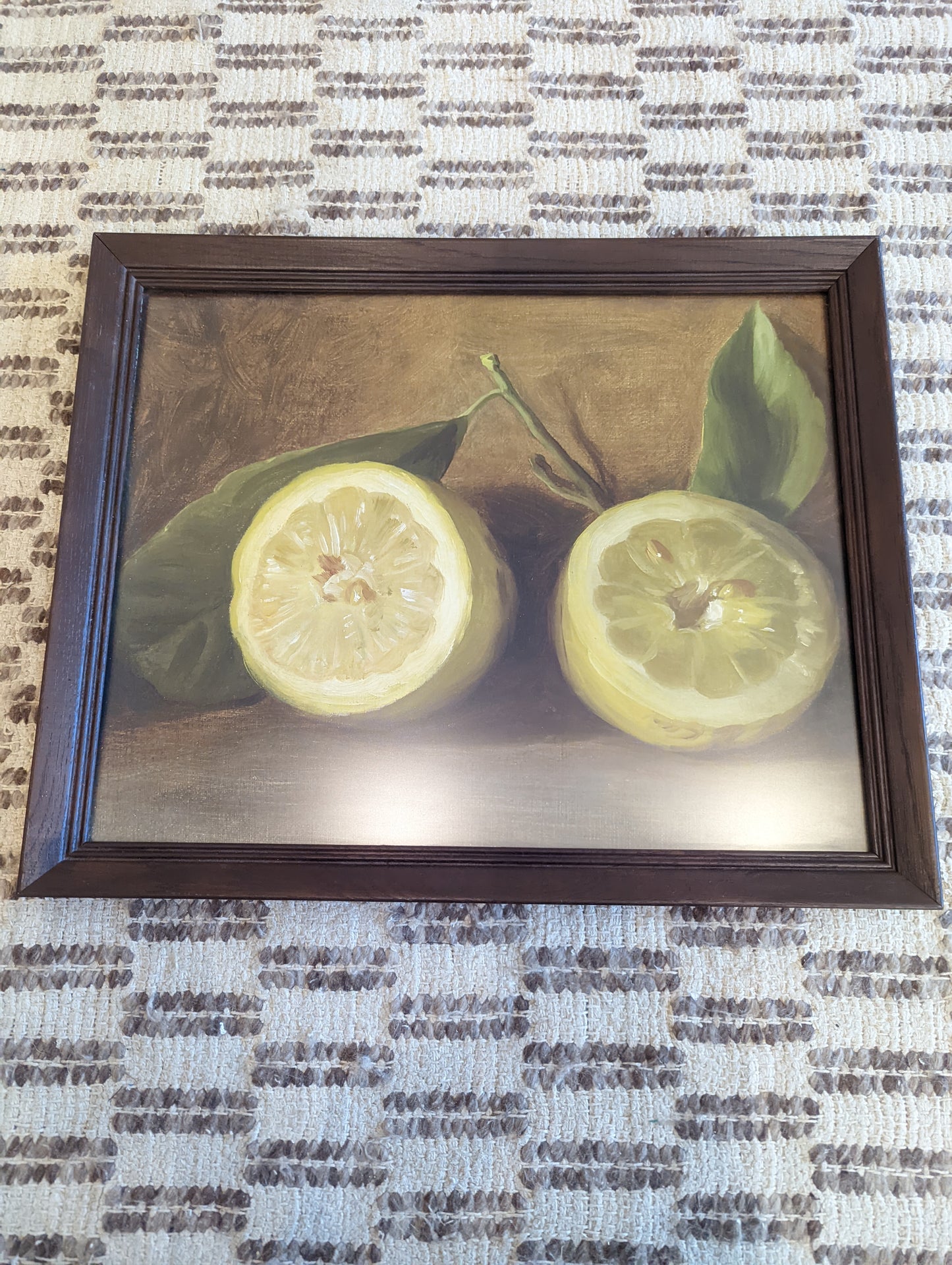 Lemons 🍋 in Wood Frame (16x20)