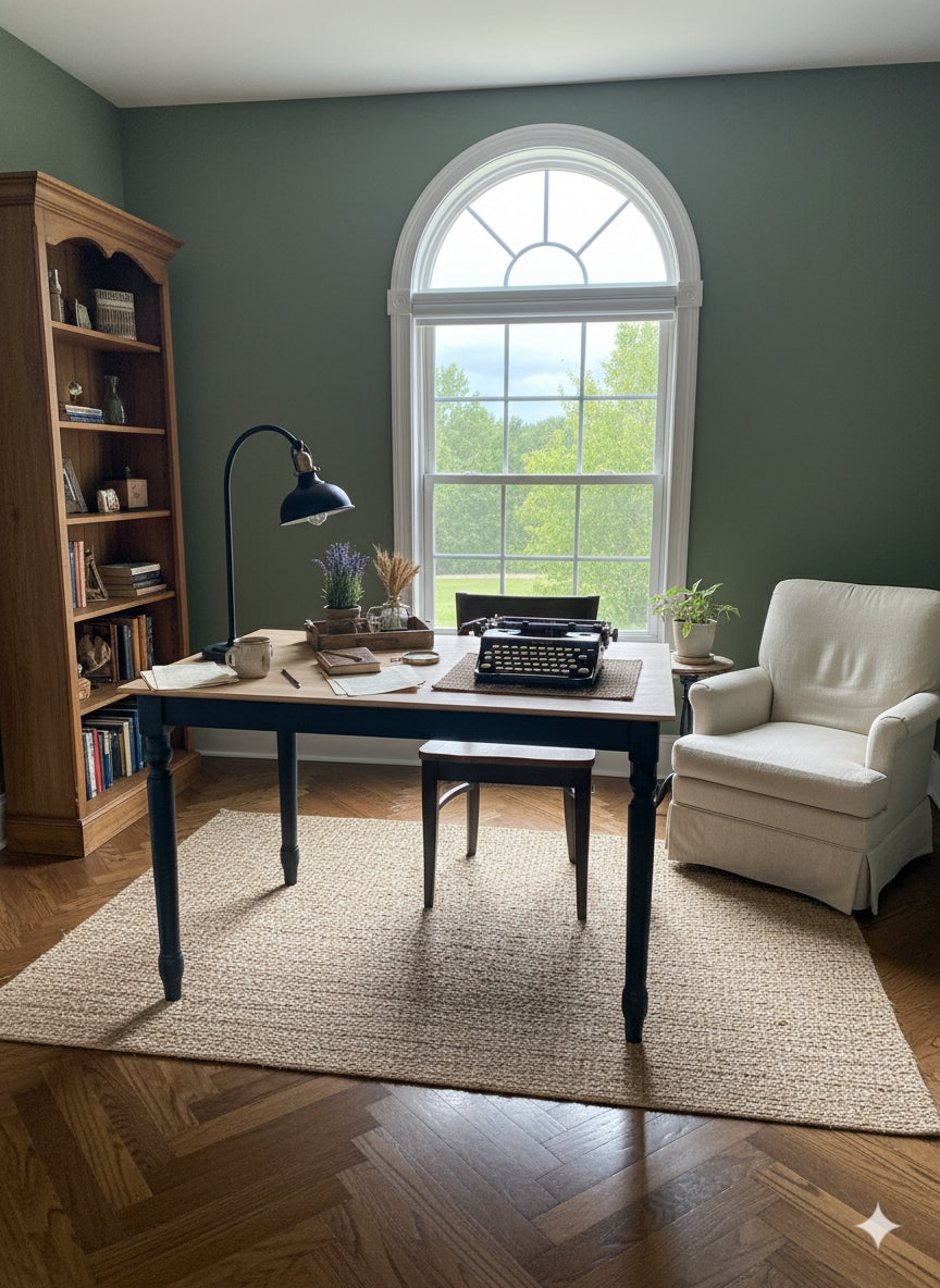 Farmhouse Desk **Sold** (General Finishes Lamp Black)