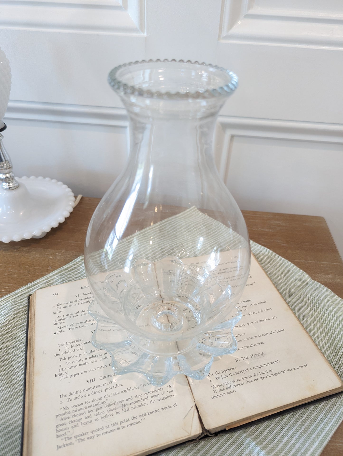 Glass Hurricane Lantern