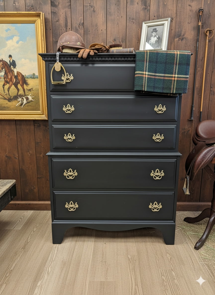 Chest of Drawers **Available**(General Finishes Lamp Black) Pickup at University Pickers in Huntsville, AL only