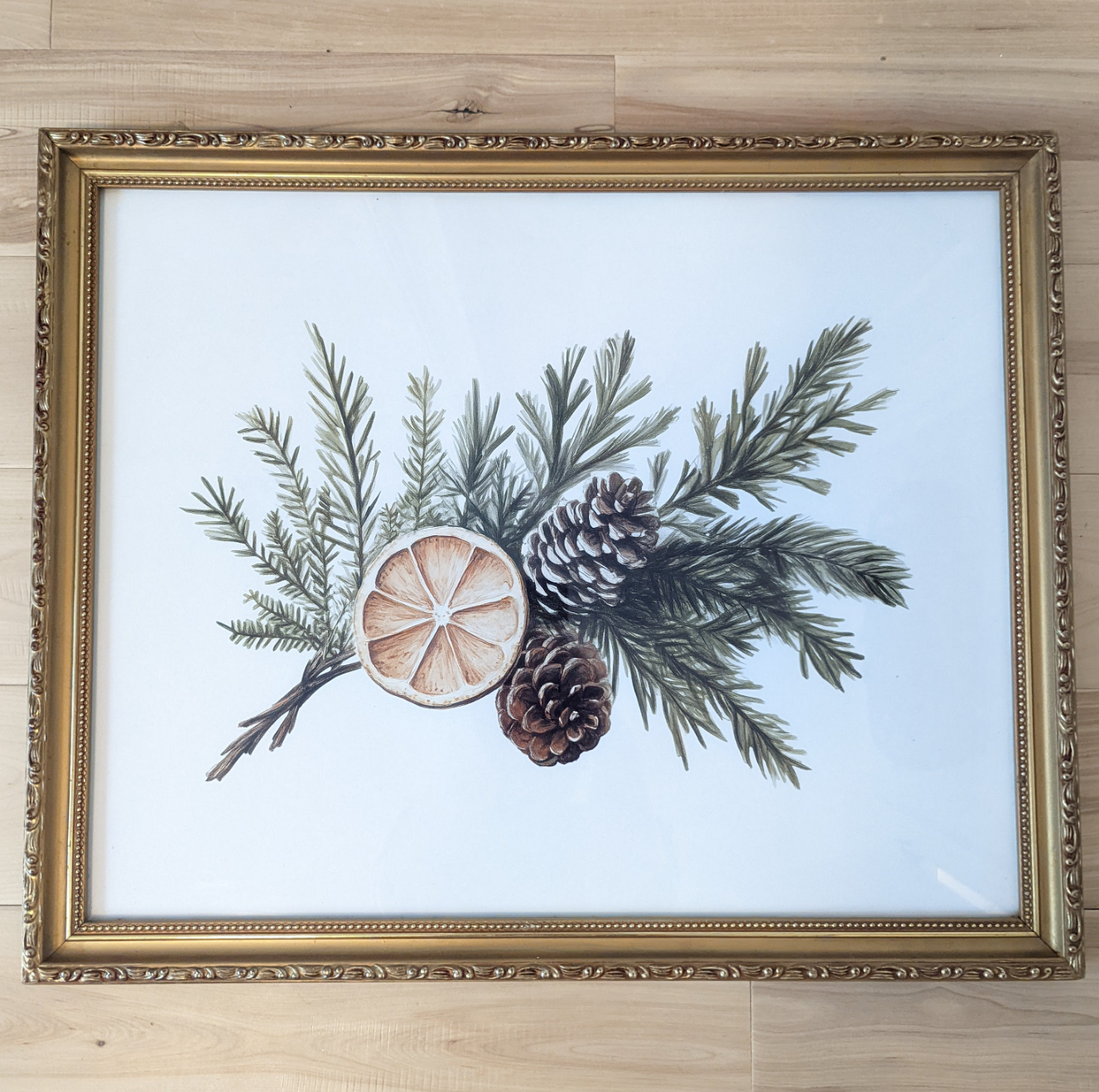 16x20 Orange Christmas Stem