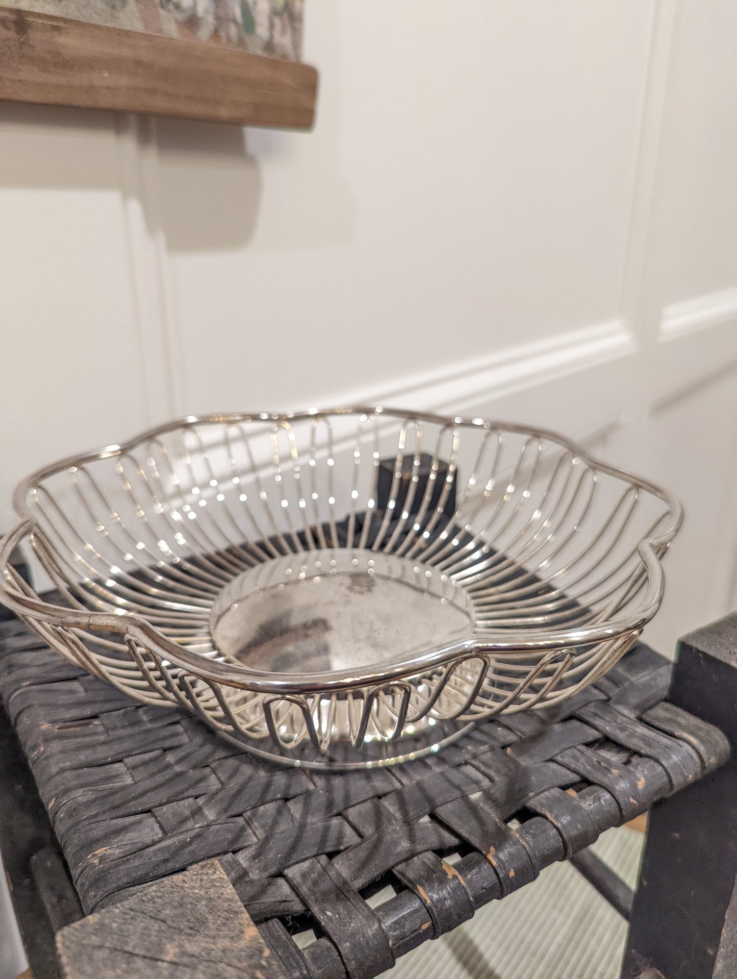 Metal Scalloped Bowl