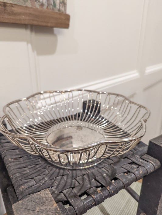 Metal Scalloped Bowl