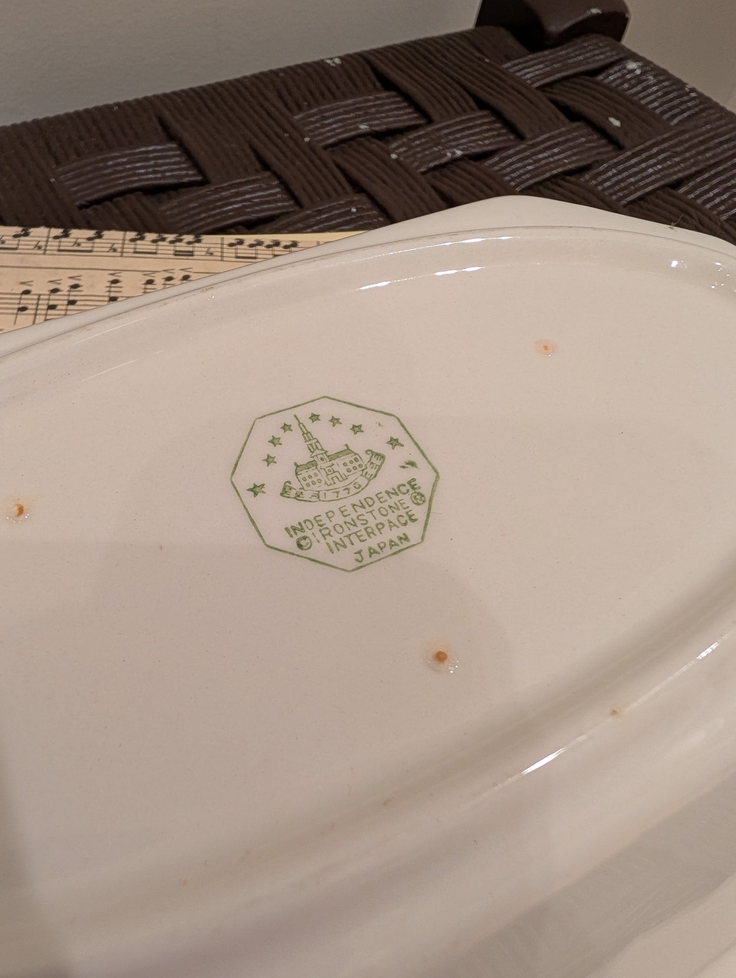 Vintage White Octagonal Ironstone Serving Platter