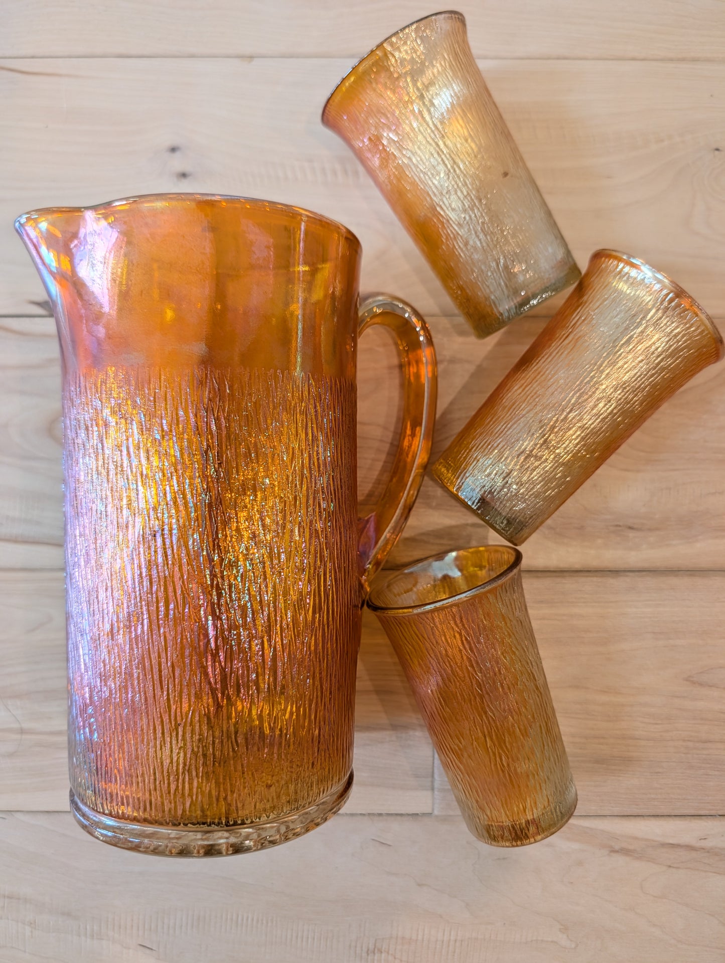 Jeannette Carnival Glass (Set of 4)
