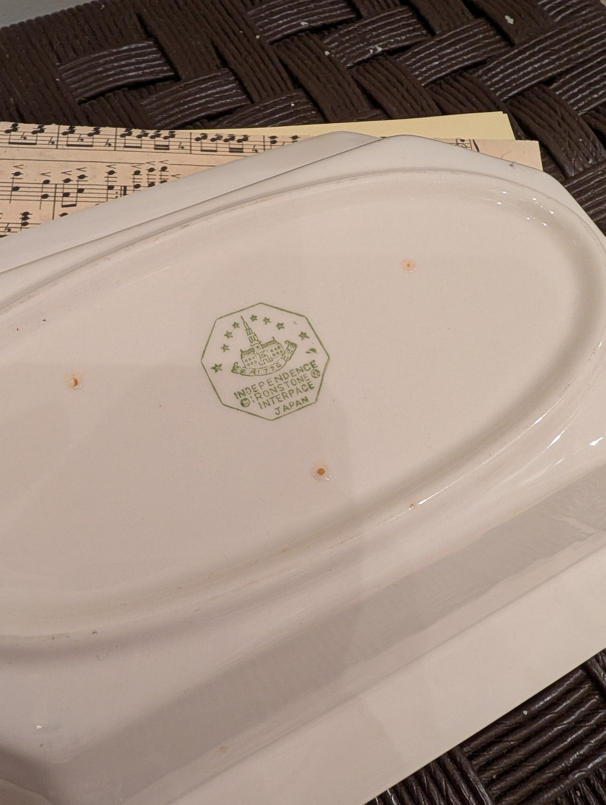Vintage White Octagonal Ironstone Serving Platter