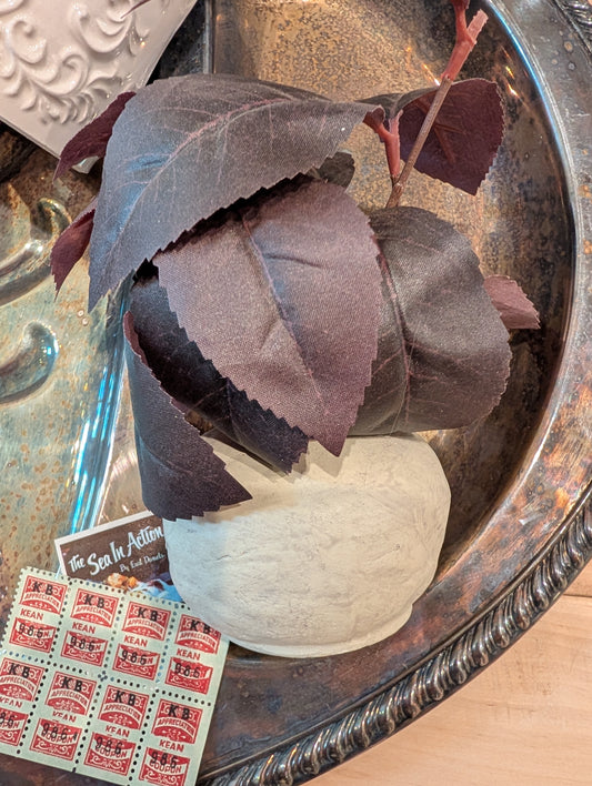 Faux Black Plum Leaf Fall Arrangement