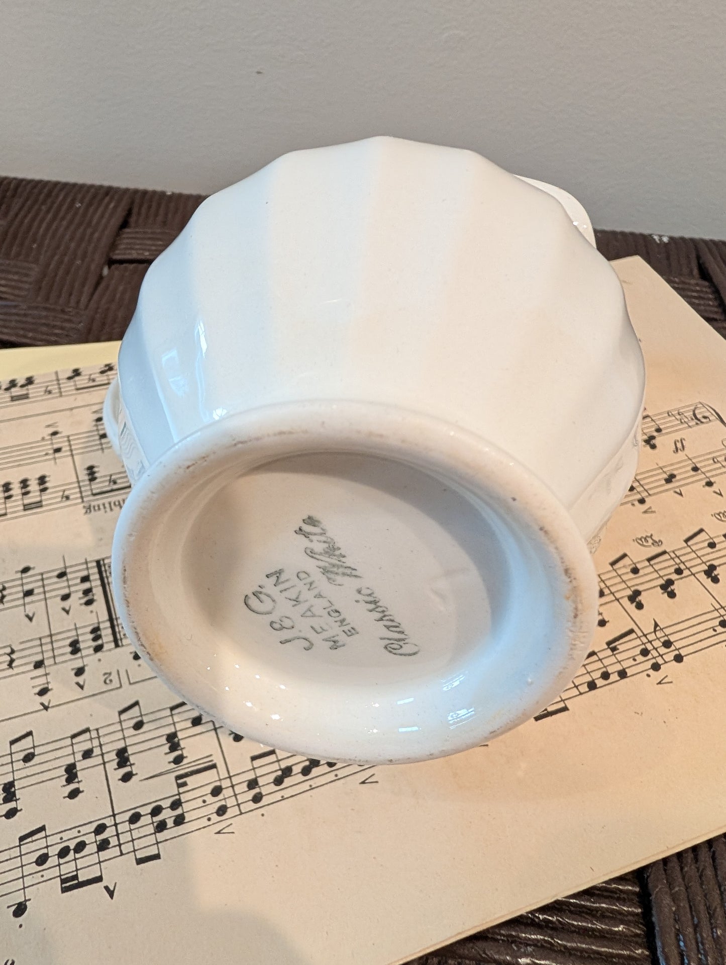 Vintage J&G Meakin "Classic White" Ironstone Creamer