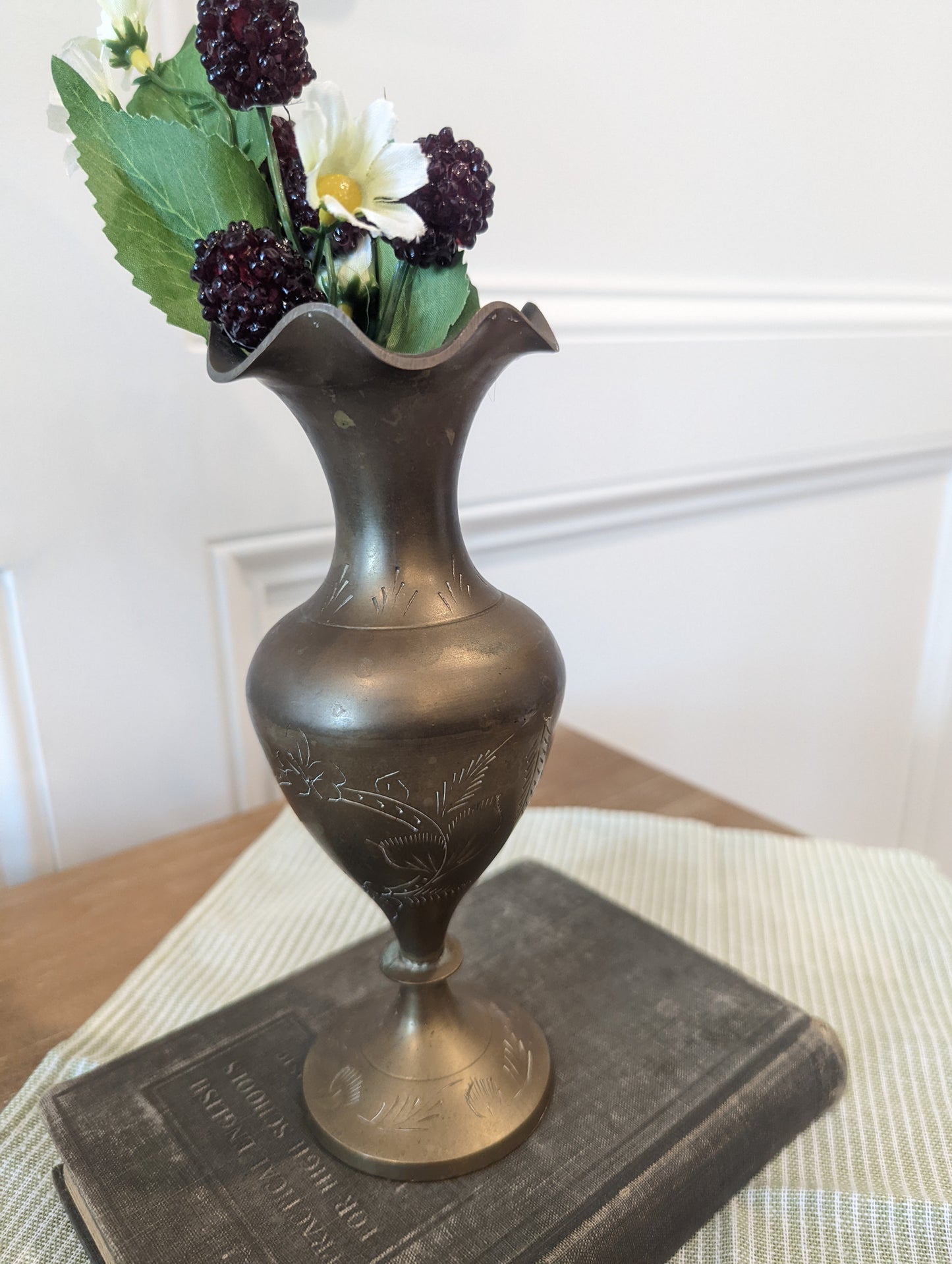 Brass Floral Vase