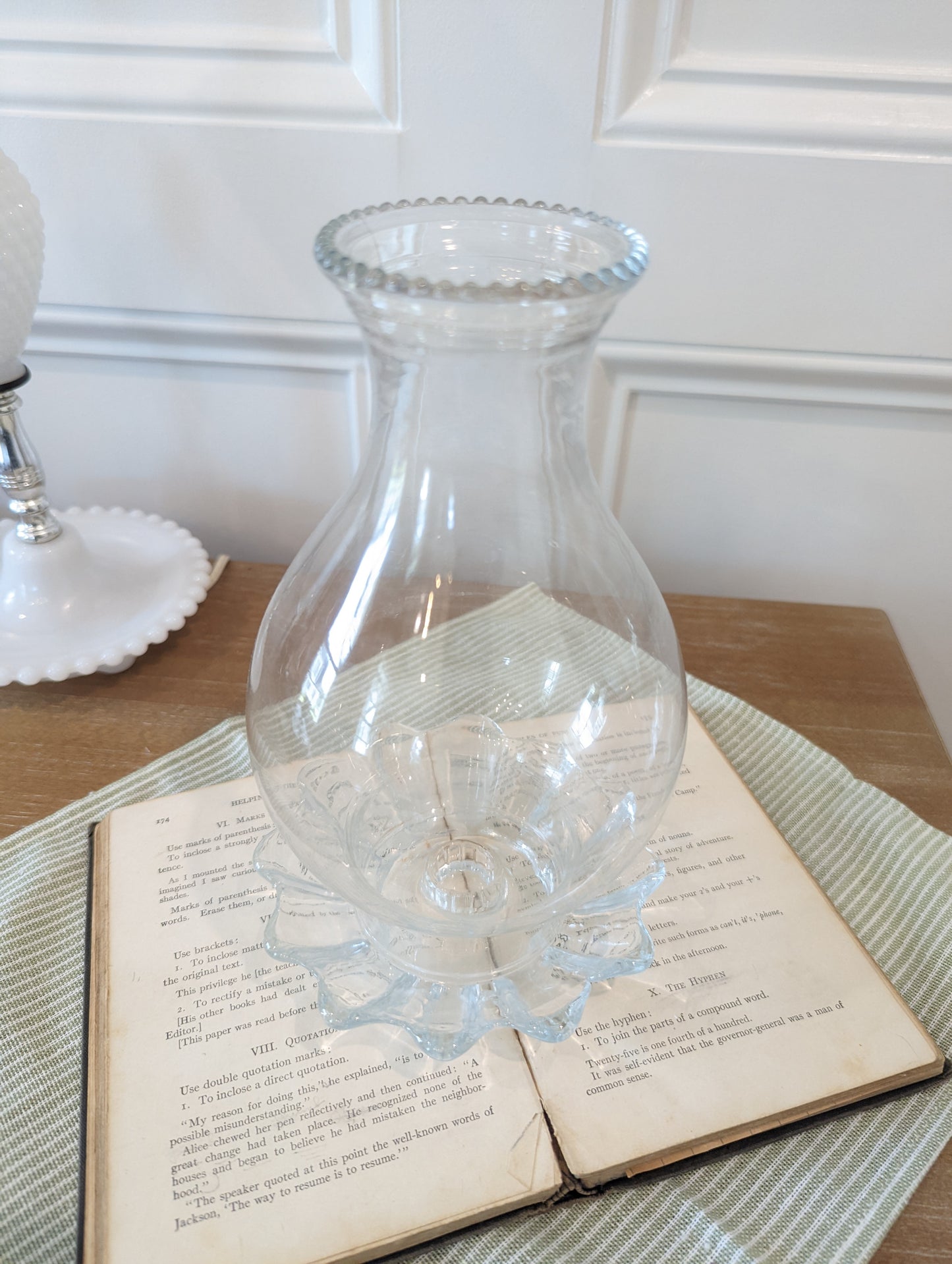 Glass Hurricane Lantern