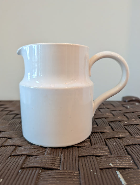 Vintage white ceramic milk pitcher