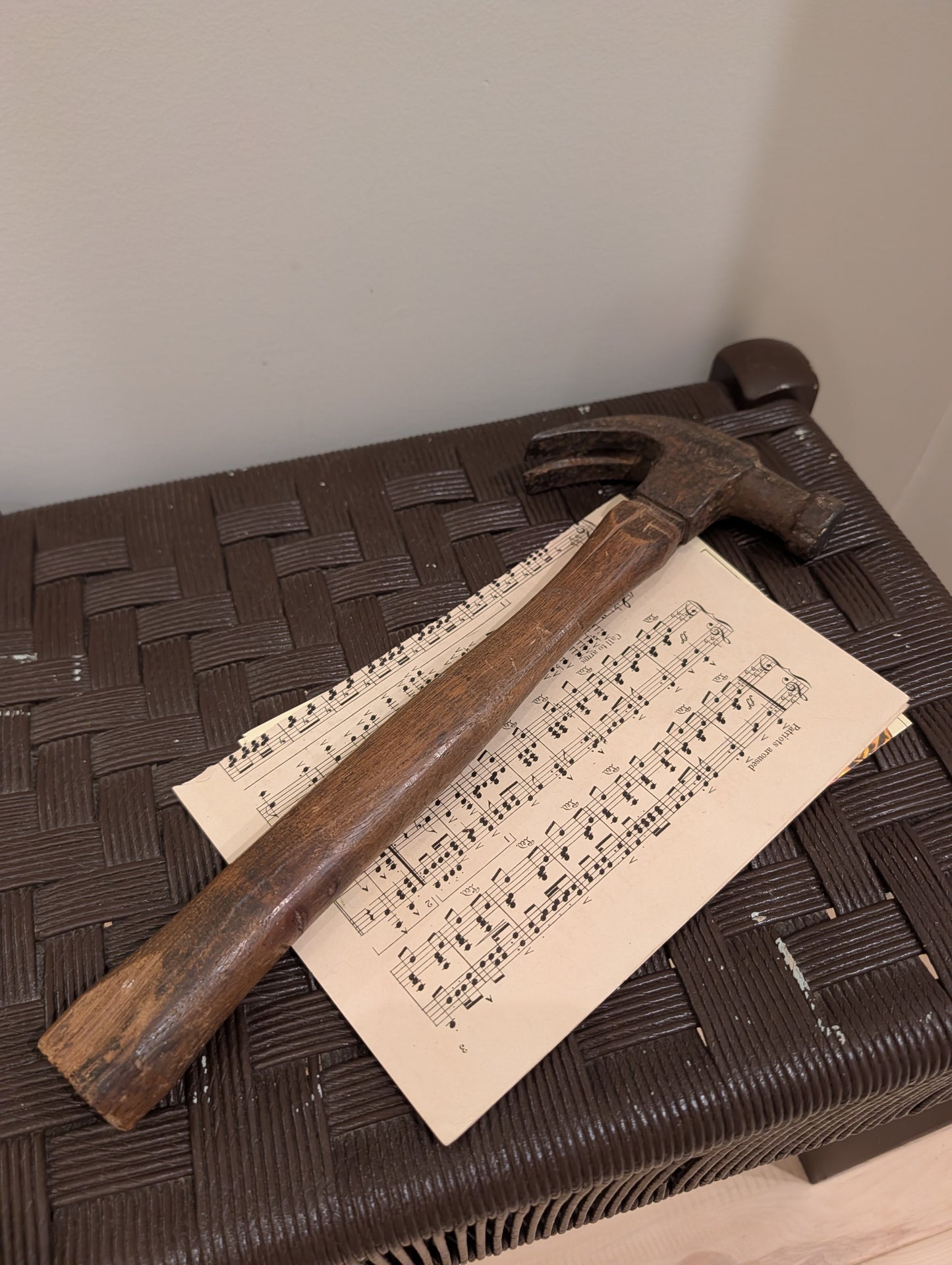 Vintage Claw Hammer with Wooden Handle