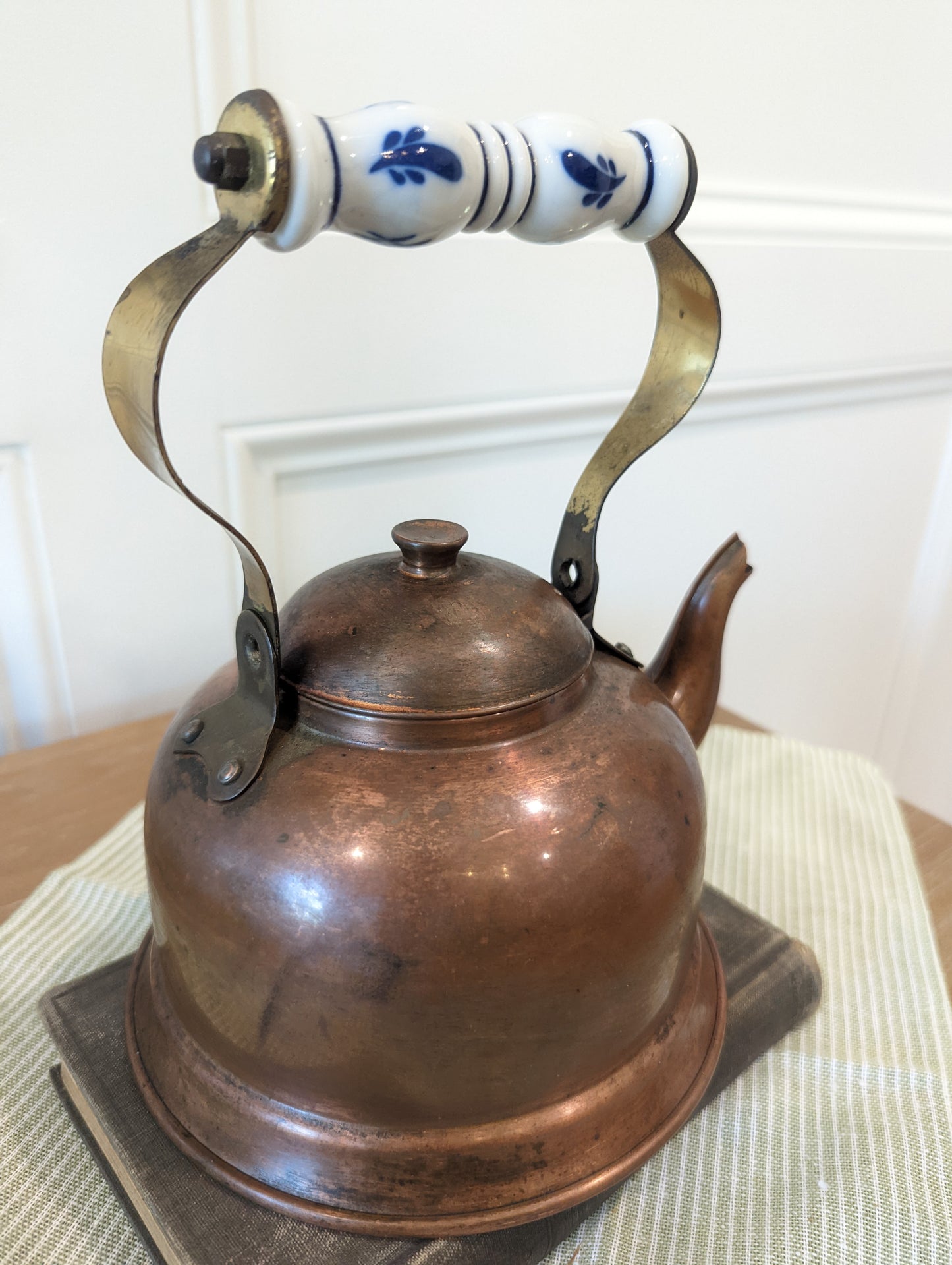 Copper Kettle with Blue 💙 Handle