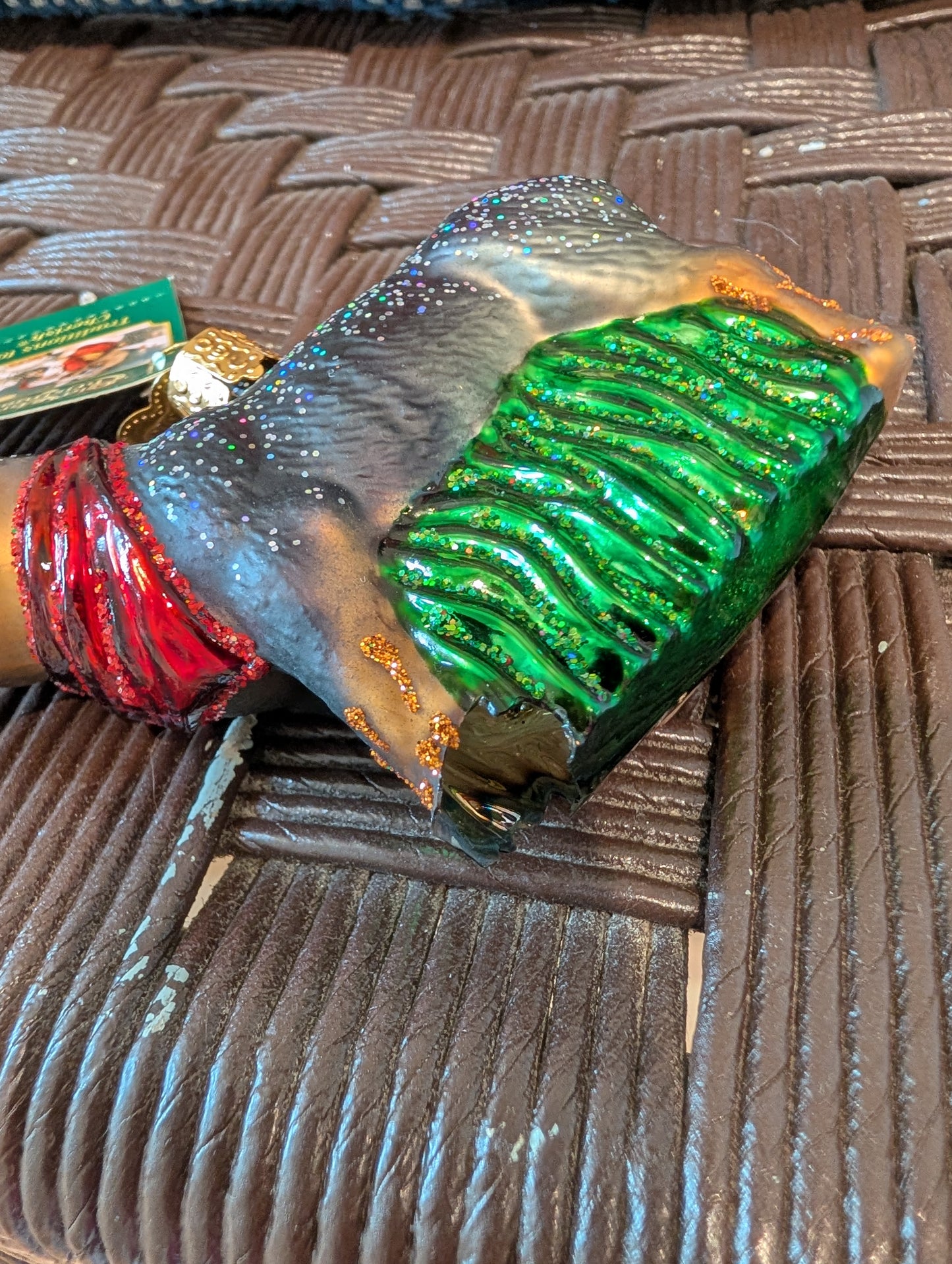 Old World Christmas Blown Glass Australian Cattle Dog Ornament