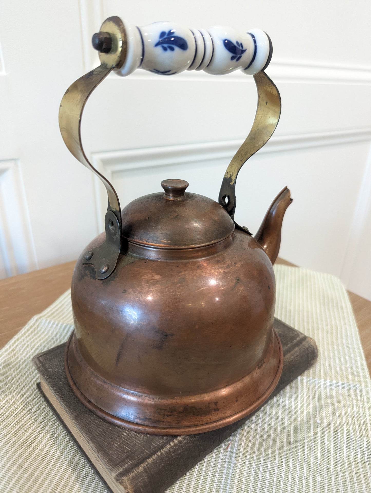 Copper Kettle with Blue 💙 Handle