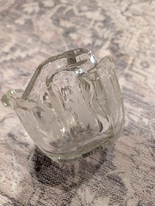 Vintage Elegant Clear Pressed Glass Bowl