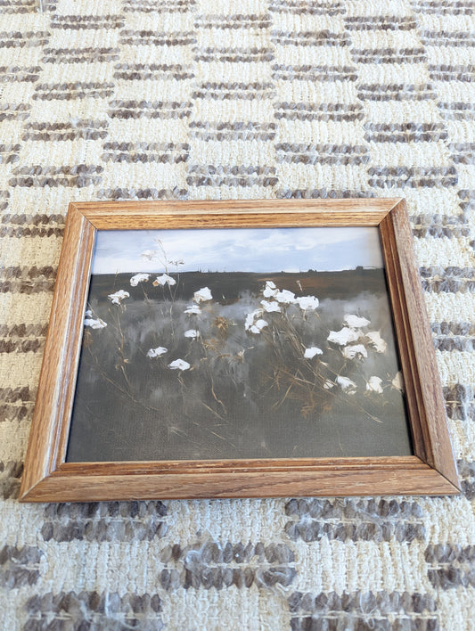 White Flowers in a Field (8x10)