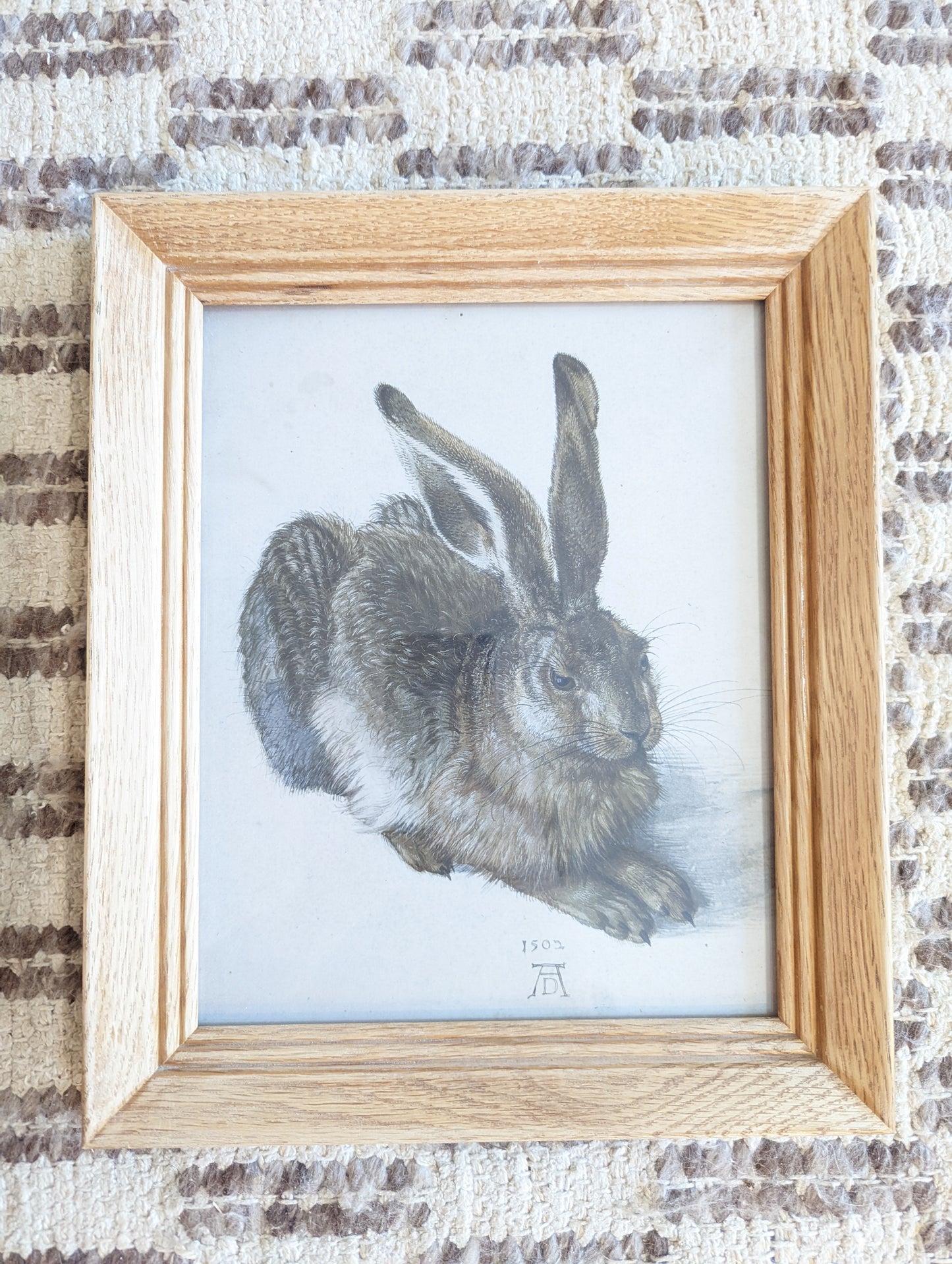 Bunny Print in Wood Frame 8x10
