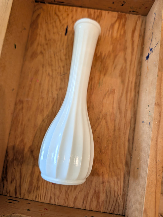 Milk glass bud vase