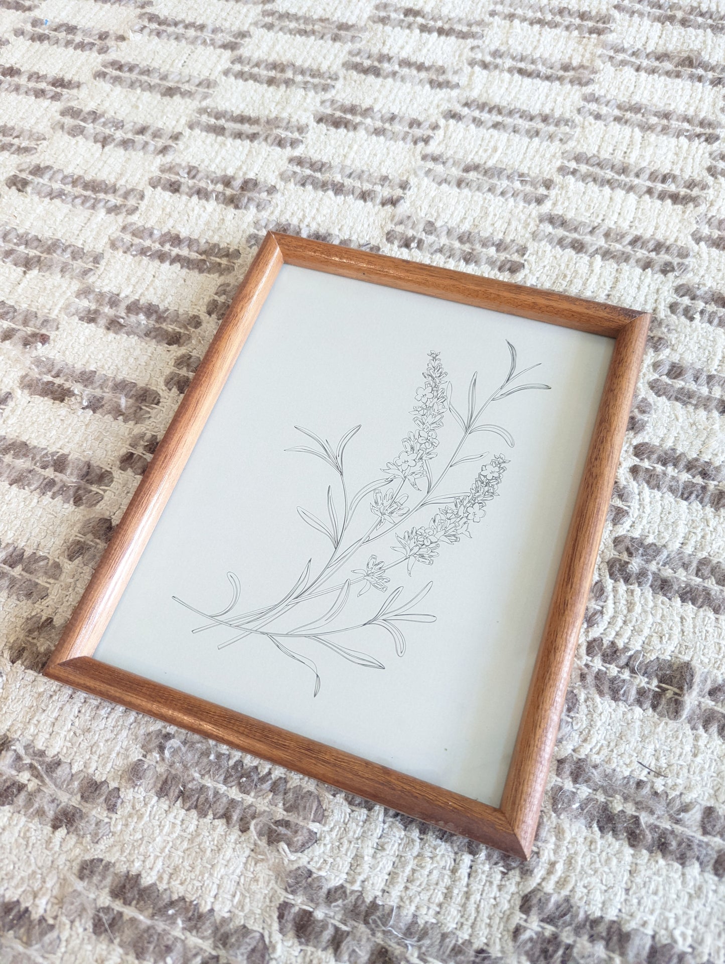 Botanical Print in Wood Frame 8x10
