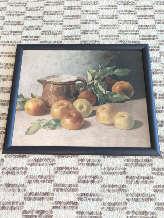 Apples in Lamp Black Frame (16x20)