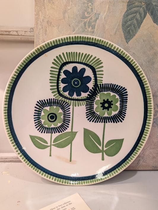Ironstone Plate (1 in Green Floral)