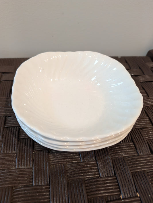 Vintage Johnson Brothers "Regency White" Ironstone Bowls (Set of 4)
