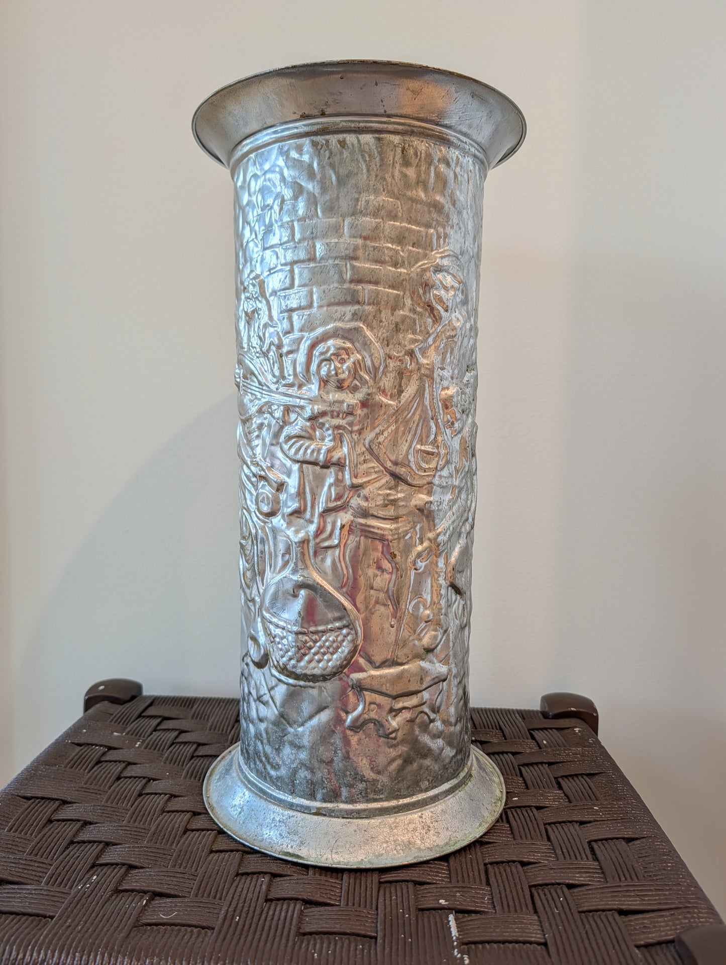 Vintage English embossed umbrella stand