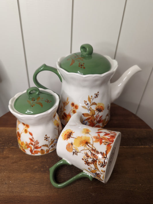 Three Piece Fall 🍂🍁 Tea Set