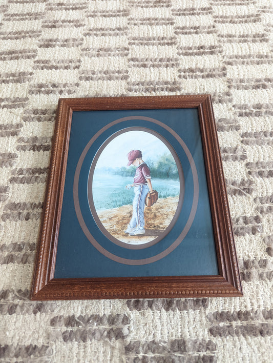 Little League Baseball ⚾ Player Print in Wood Frame (8x10)