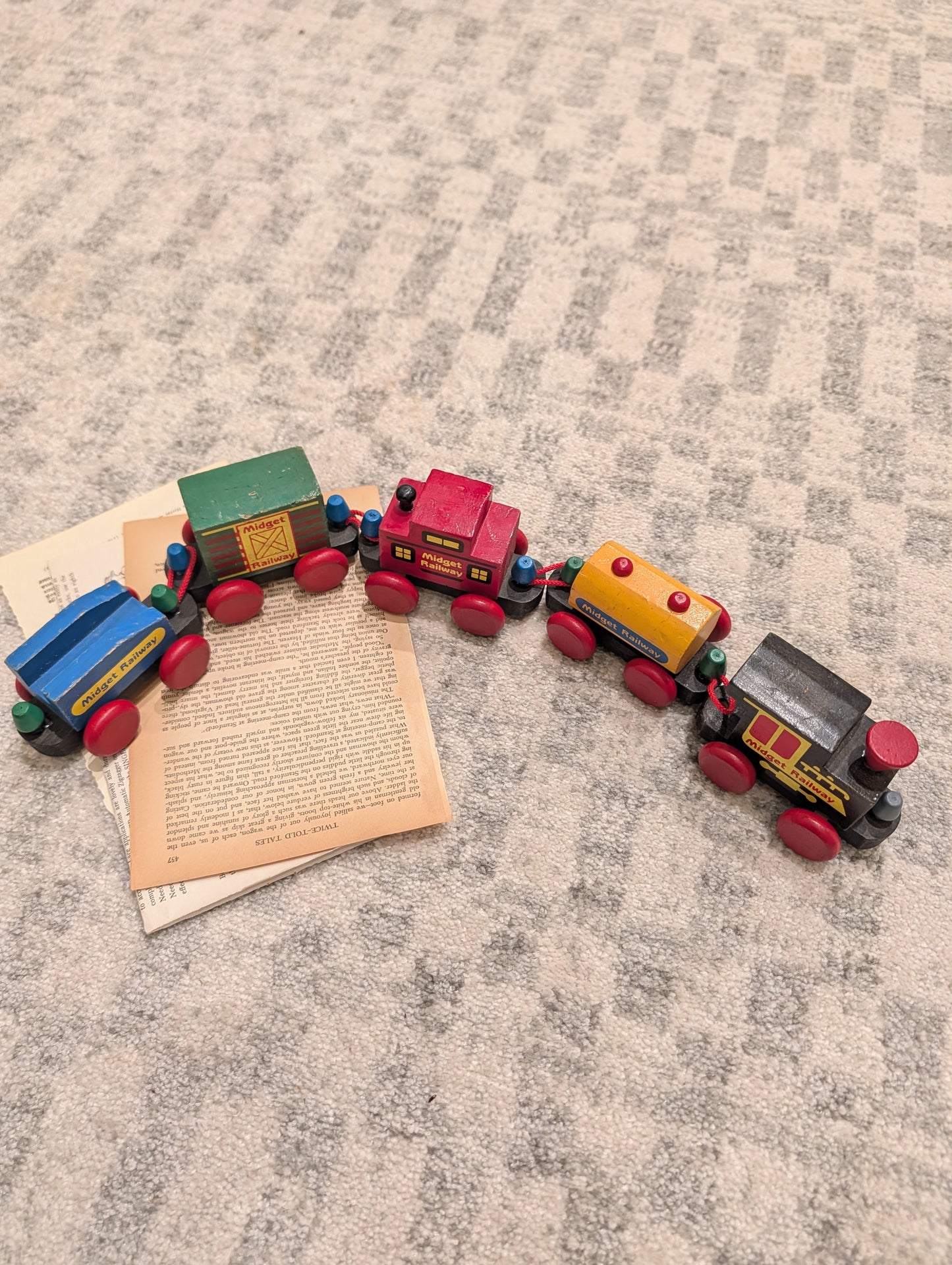 Vintage Midget Wood Train
