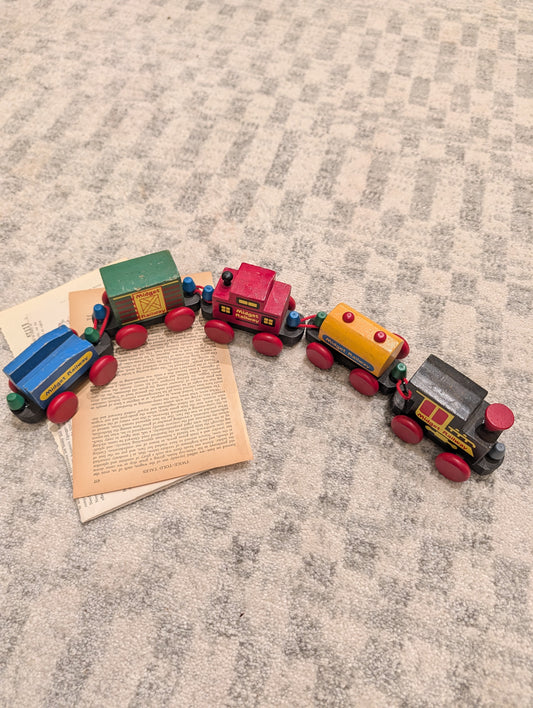 Vintage Midget Wood Train