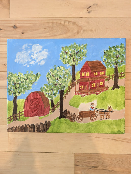 Childlike Farm Painting 🎨