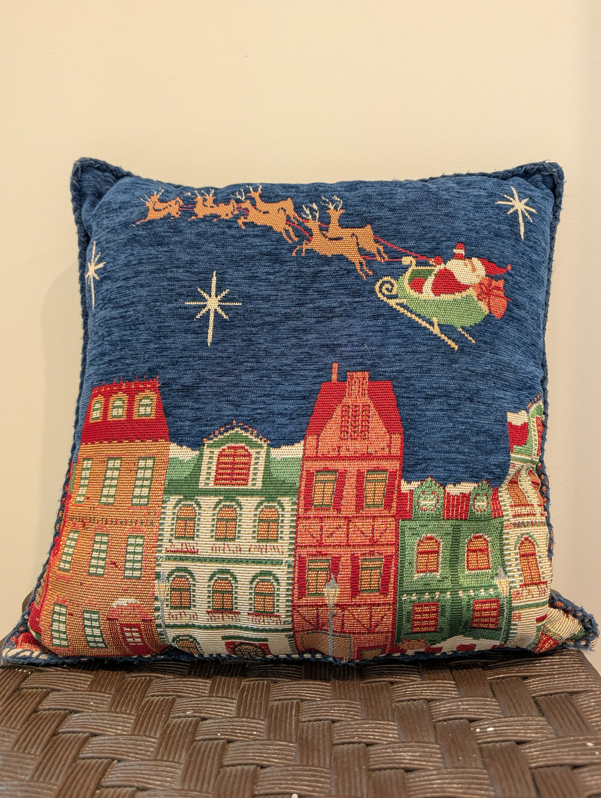 Vintage Night before Santa Pillow