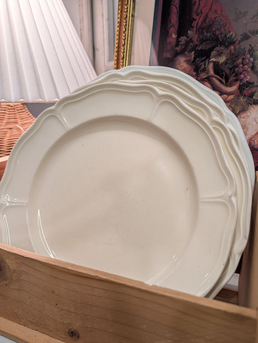 Assortment of White Ironstone Plates (Set of 4)
