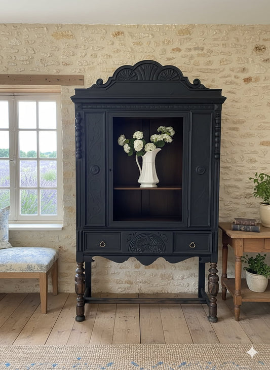 Berkeley and Gay Antique Hutch (General Finishes Lamp Black)