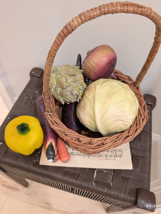 Decorative faux vegetable harvest display