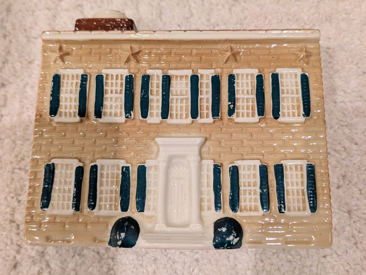 Vintage Hand-Painted Ceramic Miniature Building