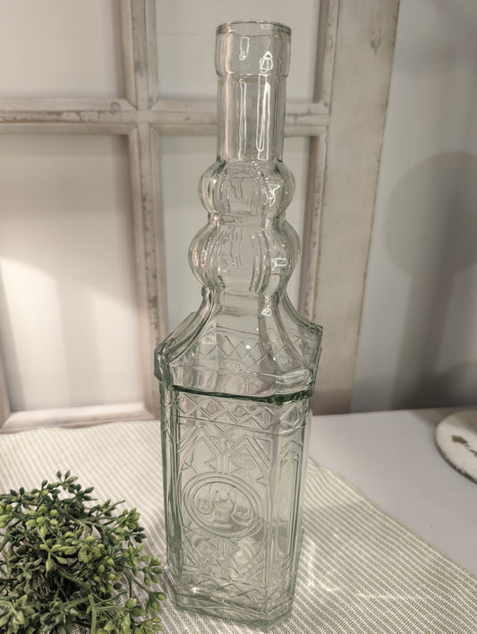 Couronne Company, Clear, Ornate Decorative Bottle