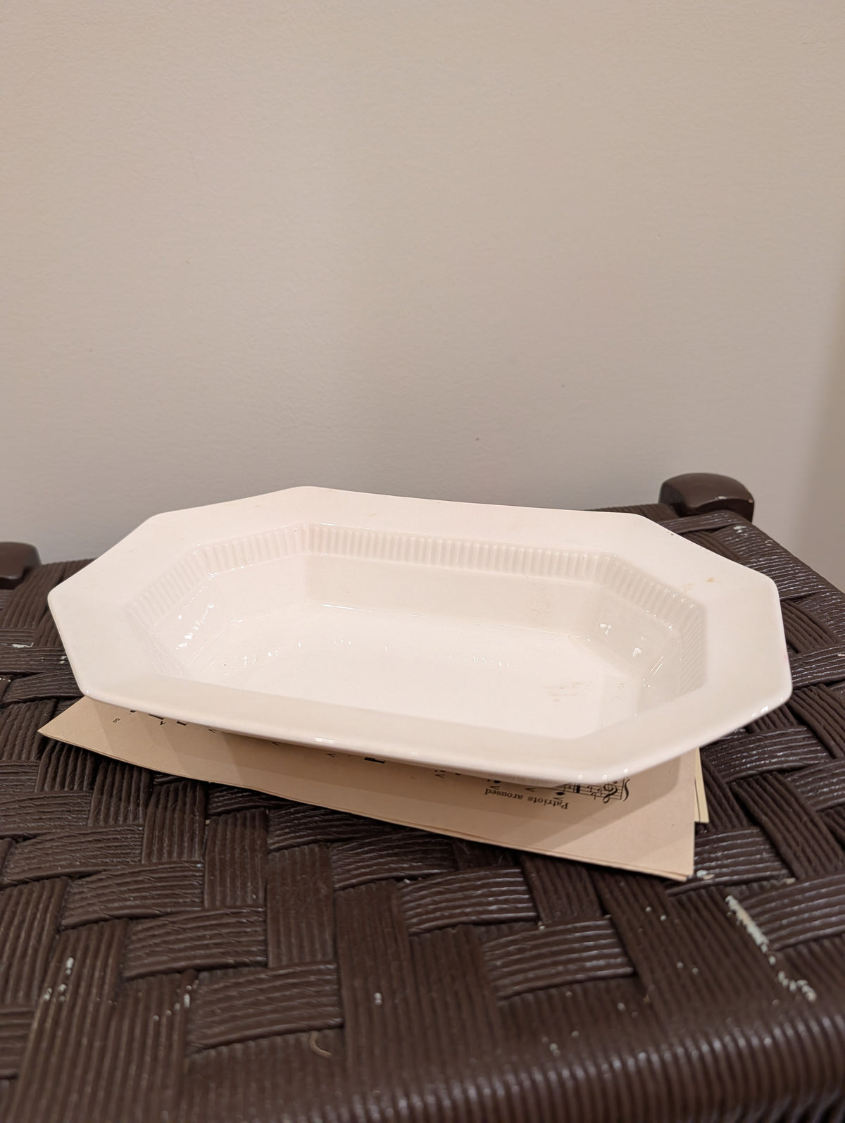 Vintage White Octagonal Ironstone Serving Platter