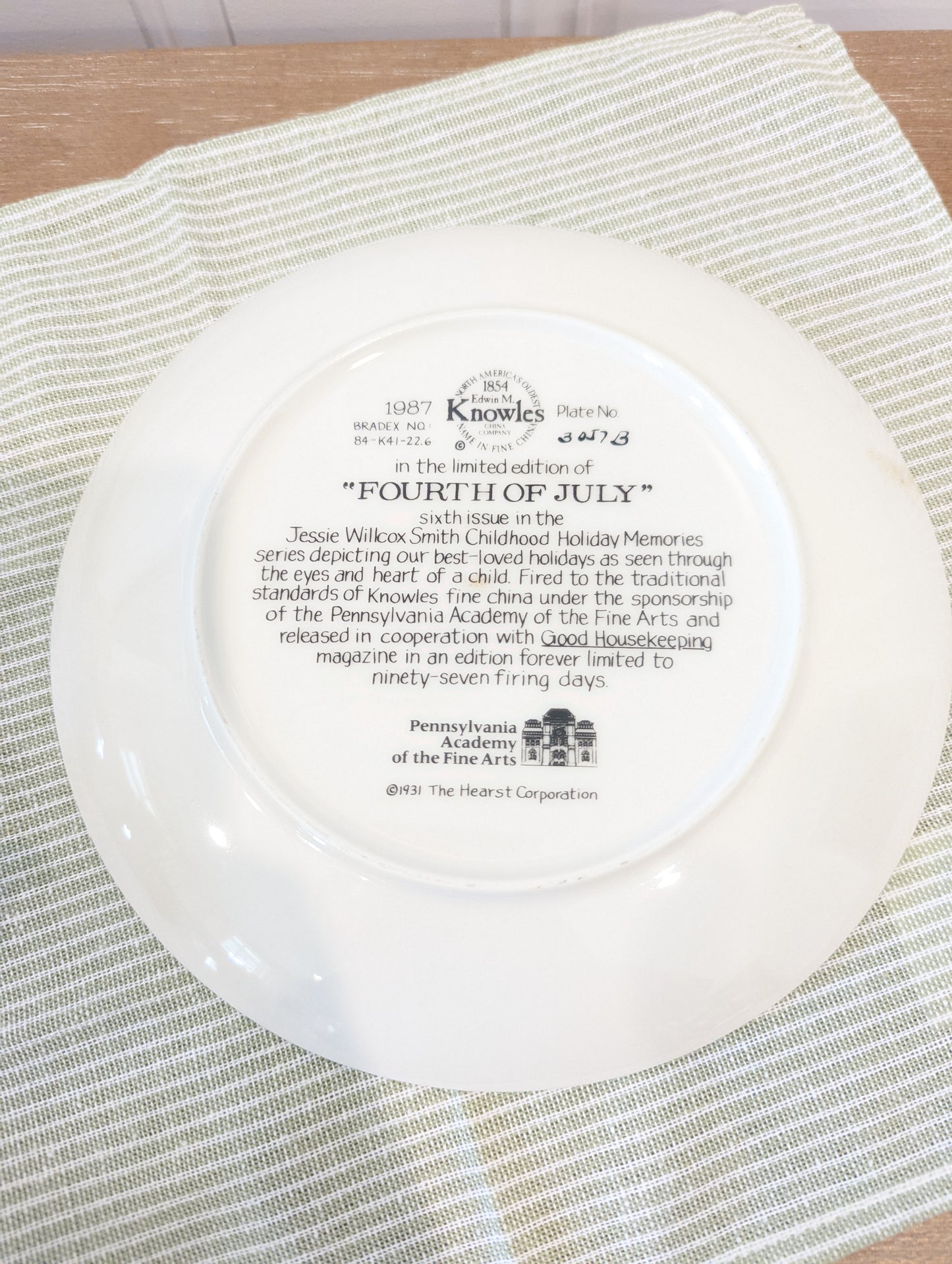 Bradford Knowles Collectible Plate