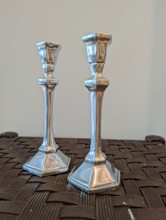 Cast Metal and Pewter Taper Candle holders