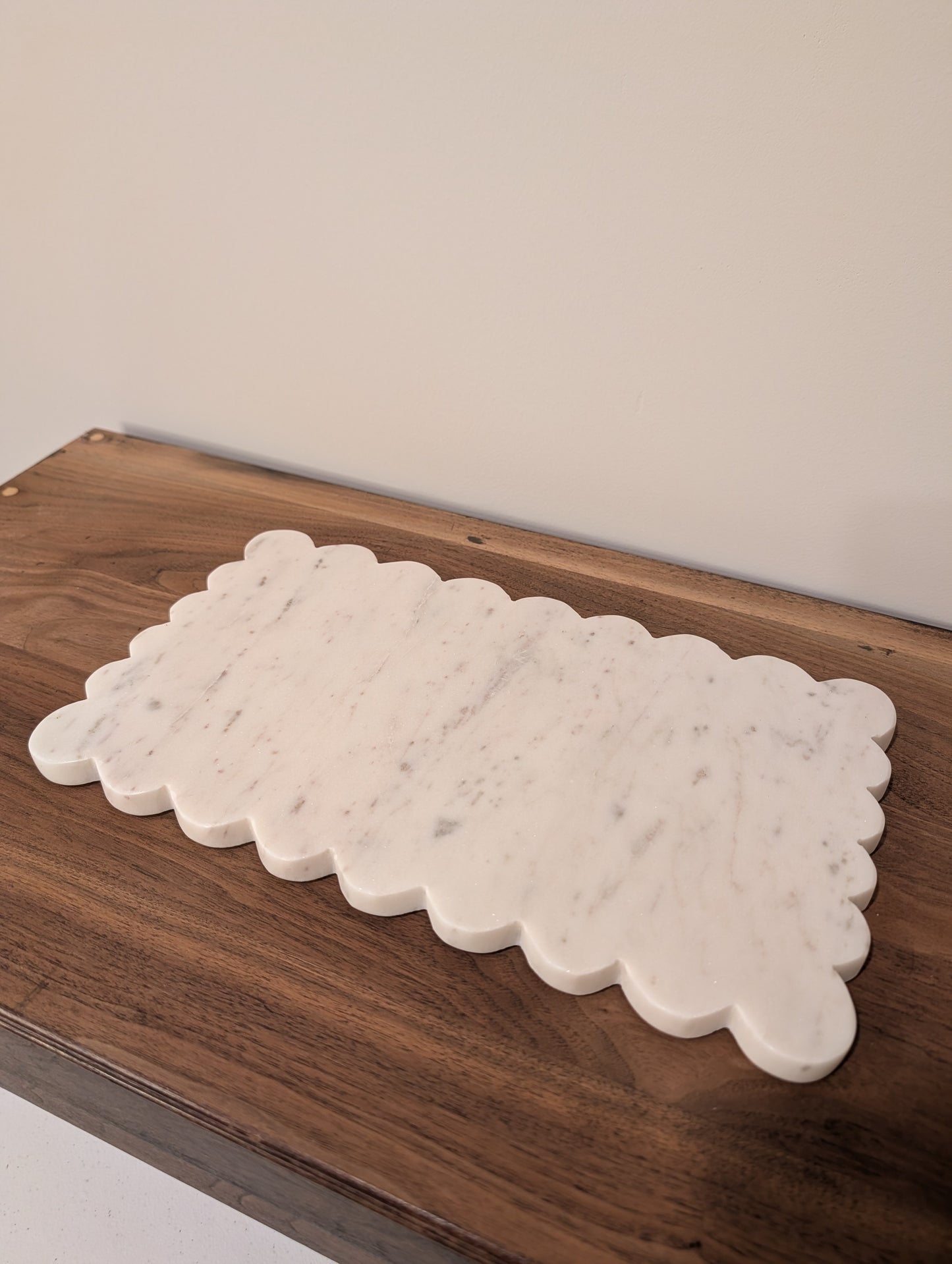Scallop Marble Serving Tray