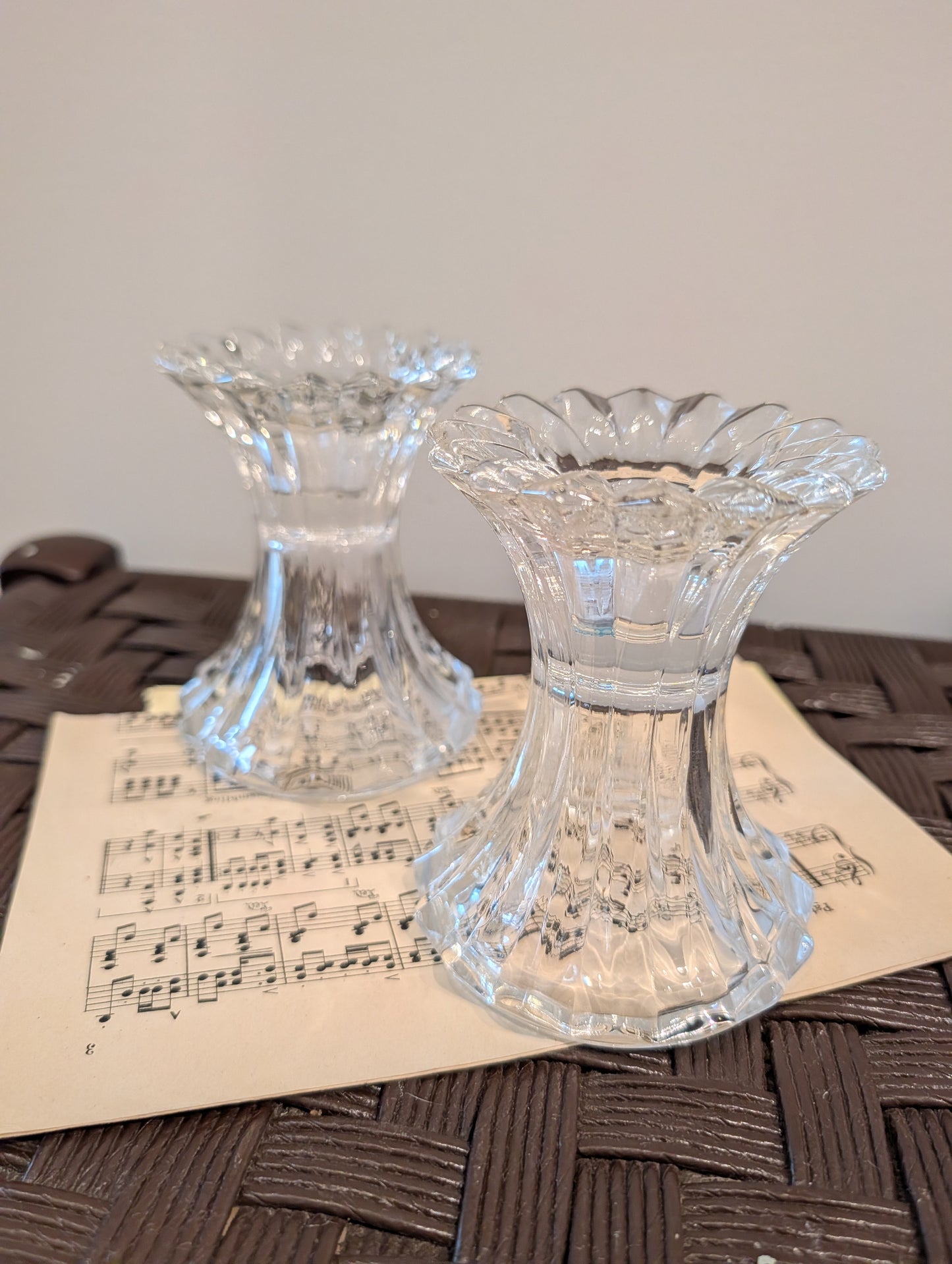Vintage Mikasa Crystal Candlestick Holders (Pair)
Elegant Tabletop Accents