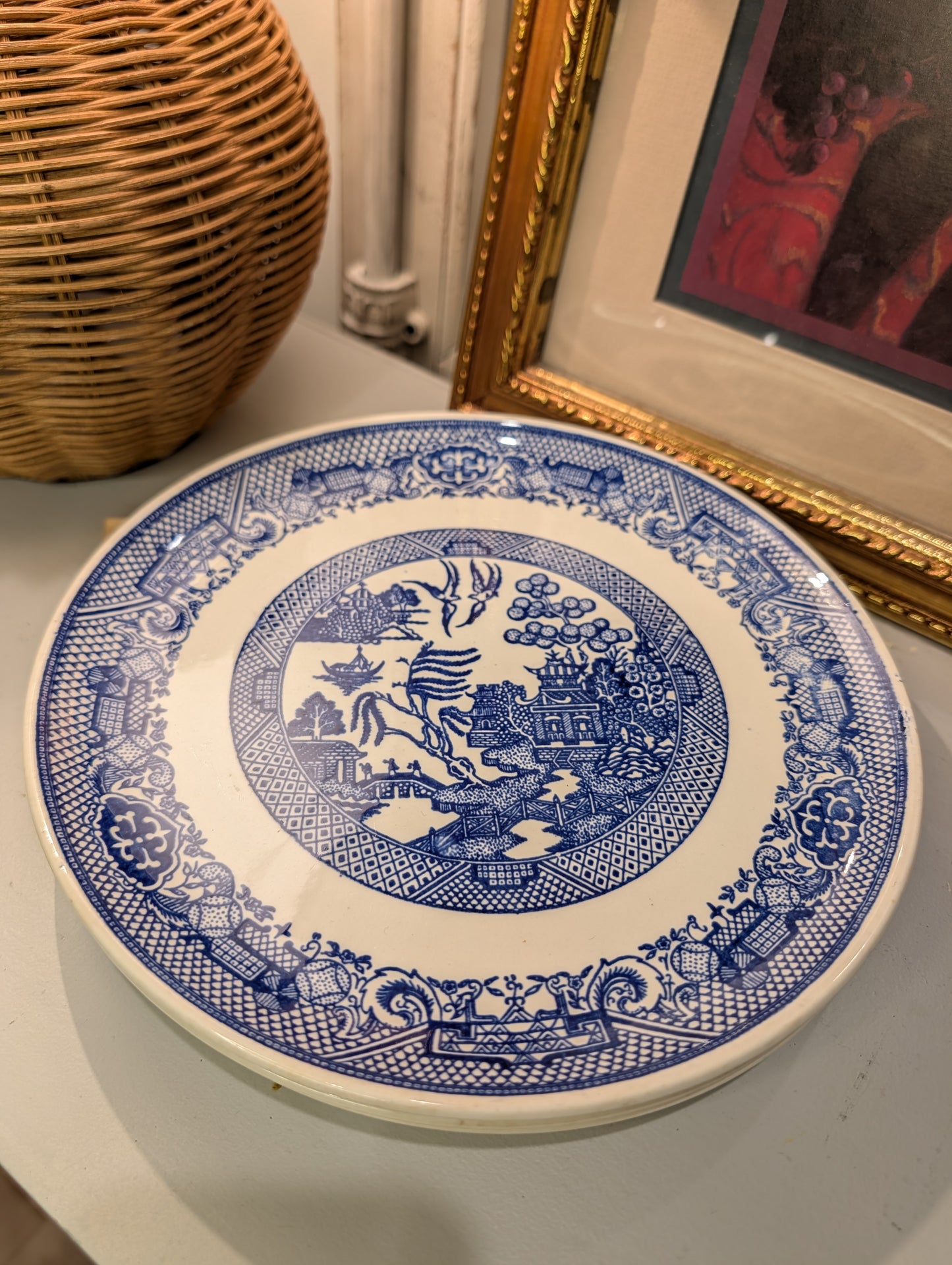 Blue Ironstone Plates (Set 3)